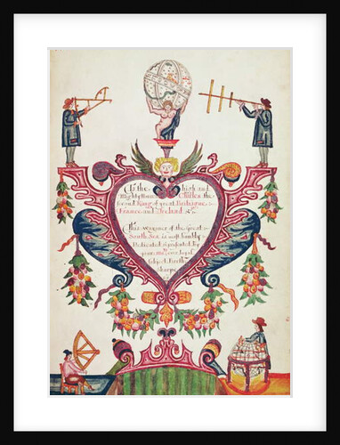 A gift dedicated to Charles II by Bartholomew Sharp, c.1681 by English School