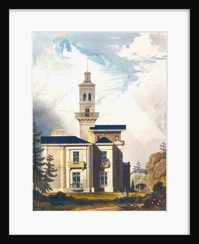 Elevation of an Italian Villa or Hunting Lodge by English School