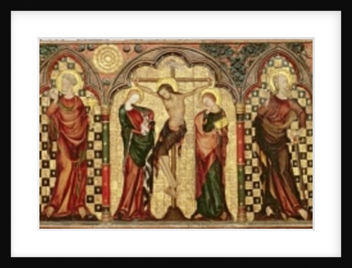 Retable depicting the Crucifixion with Eight Saints, c.1300 by English School