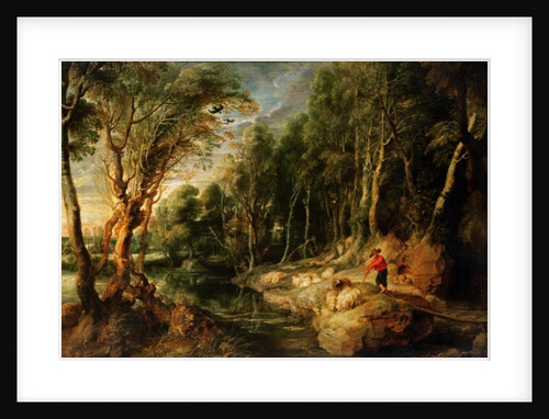 A Shepherd with his Flock in a Woody landscape, c.1615-22 by Peter Paul Rubens