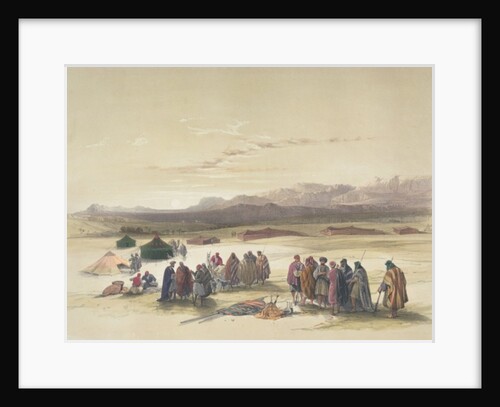 Encampment of the Alloeen in Wady Araba by David Roberts