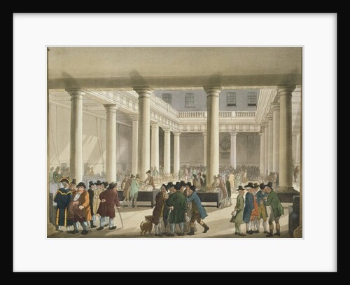 The Corn Exchange from Ackermann's 'Microcosm of London', 1808 by T. & Pugin A.C. Rowlandson