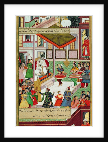 Dancing girls taken from Baz Bahadur's palace at Malwa, performing a Kathak dance before Akbar by Indian School