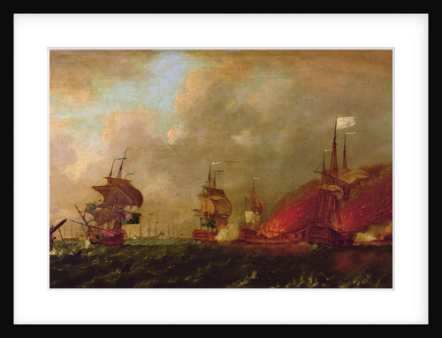 Lord Howe and the Comte d'Estaing off Rhode Island, 9th August 1778 by Robert Wilkins