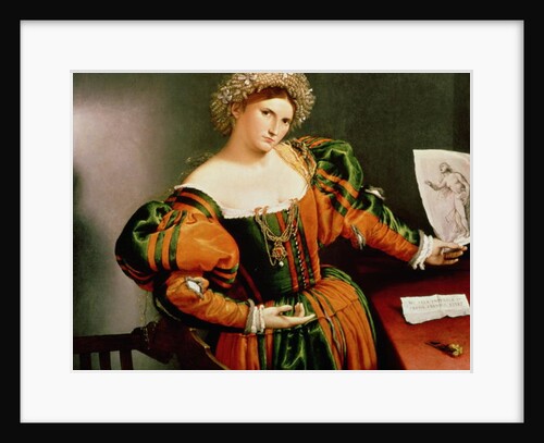 A Lady with a Drawing of Lucretia, c.1530-33 by Lorenzo Lotto
