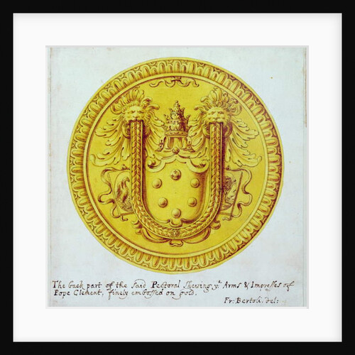 Back view of a pectoral ornament of gold and jewels made for Pope Clement VII by Cellini in c.1523-34, 1729 by F. Bertoli