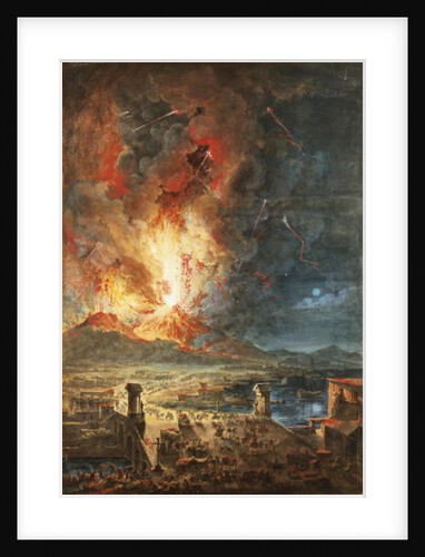 The Great Eruption of Mt. Vesuvius, Italy by Louis Jean Desprez