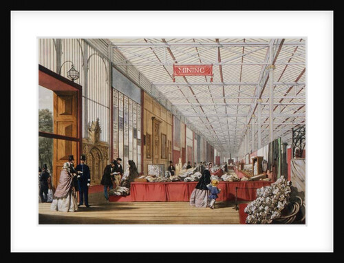Minerals: Gallery displaying rocks and crystals at the Great Exhibition in 1851 by English School