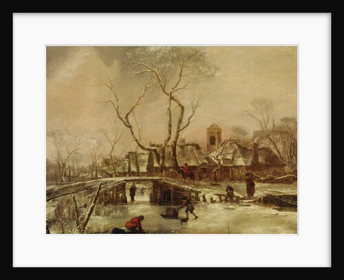 Winter Scene by Jan van de Capelle or Cappelle
