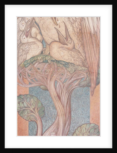 The Pelican, cartoon for stained glass for the William Morris Company, 1880 by Edward Coley Burne-Jones