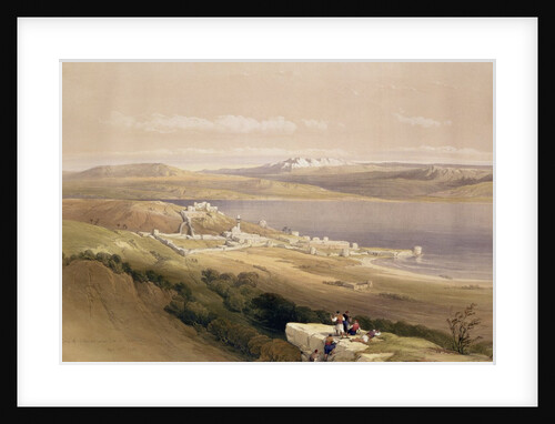 City of Tiberias on the Sea of Galilee, April 22nd 1839 by David Roberts