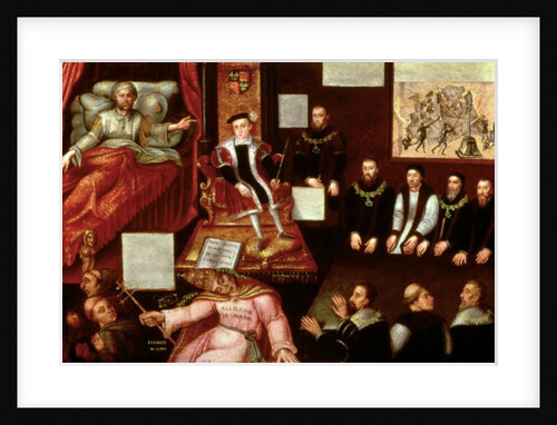 King Edward VI and the Pope, c.1570 by English School