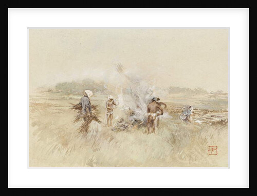 At Work Heaping Brush on Smouldering Fires, 1867-1903 by Robert Frederick Blum