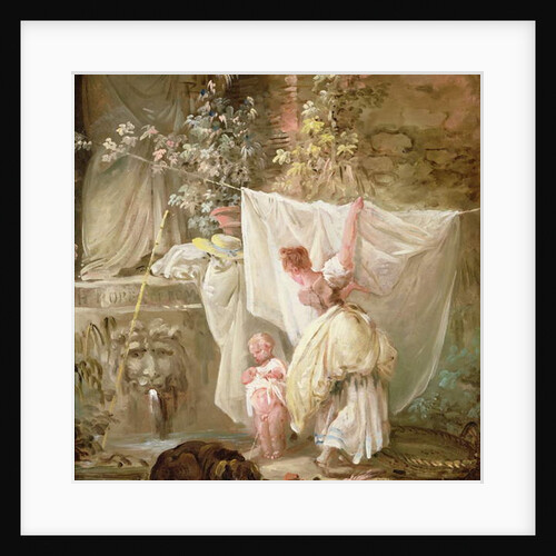 Laundress and Child, 1761 by Hubert Robert