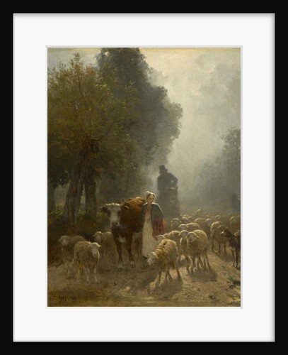 Going to Market on a Misty Morning, 1851 by Constant-Emile Troyon