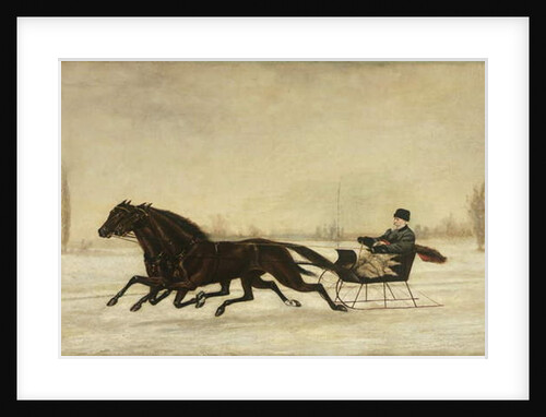 David Marsh in Horse-Drawn Sleigh in a Winter Landscape, 1880 by Peter B. West
