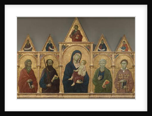 Virgin and Child with Saints Francis, Andrew, Paul, Peter, Stephen and Louis of Toulouse, c.1317-21 by Ugolino di Nerio