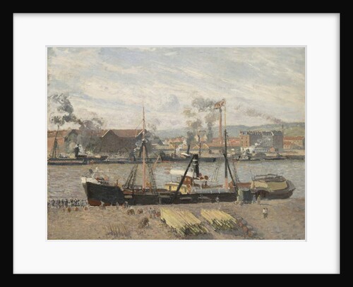 Port of Rouen, Unloading Wood, 1898 by Camille Pissarro