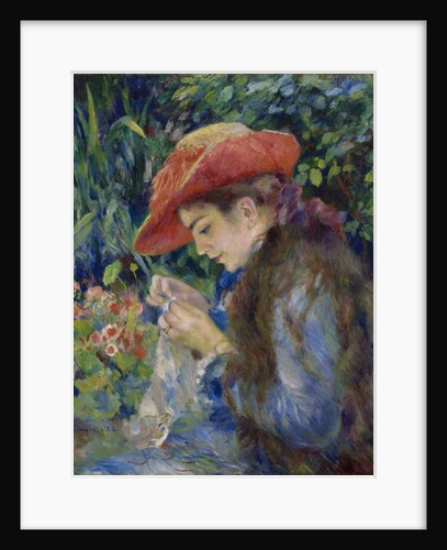 Marie-Therese Durand-Ruel Sewing, 1882 by Pierre Auguste Renoir
