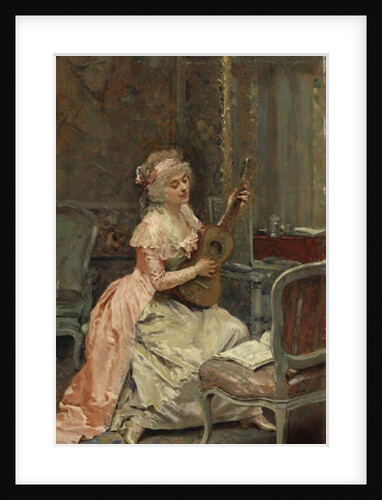 Woman with a Guitar, c.1870 by Raimundo de Madrazo y Garreta