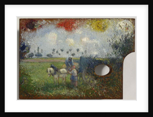 The Artist's Palette with a Landscape, c.1878-80 by Camille Pissarro