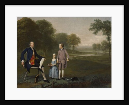 Richard Moretan, Esq. of Tackley with his nephew and niece John and Susanna Weyland, 1757 by Arthur Devis
