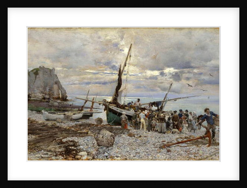 The Return of the Fishing Boats, Etretat, 1879 by Giovanni Boldini