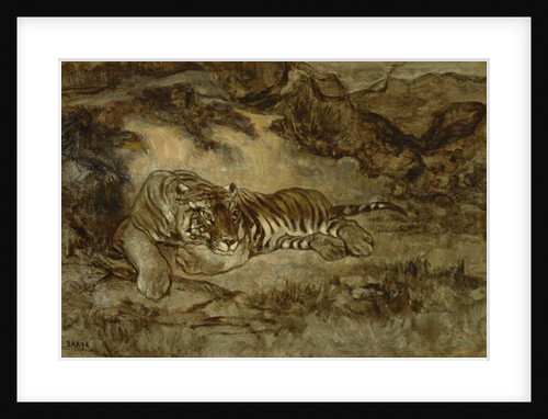 Tiger at Rest, c.1850-70 by Antoine Louis Barye