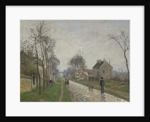 Route de Versailles, Louveciennes, Rain Effect, 1870 by Camille Pissarro
