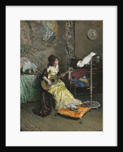 Woman with a Parrot, c.1872 by Raimundo de Madrazo y Garreta