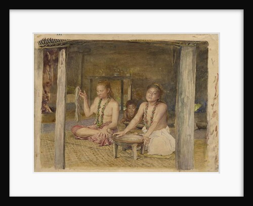 Siva with Siakumu Making Kava in Tofae's House, c.1893 by John La Farge or Lafarge