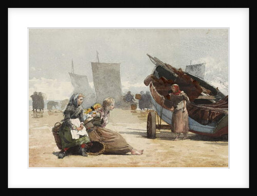 Beach Scene, Cullercoats, 1881 by Winslow Homer