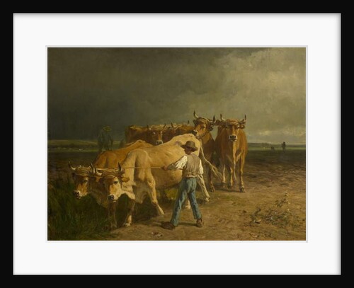 Oxen Plowing, 1860 by Constant-Emile Troyon