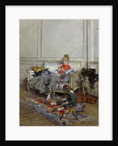 Young Woman Crocheting, 1875 by Giovanni Boldini