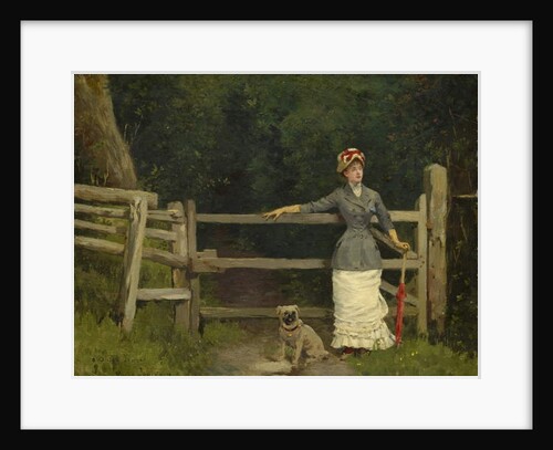 Woman and Dog at the Gate, c.1875-80 by Roger-Joseph Jourdain