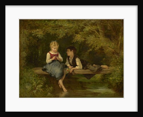 First Love, c.1872 by Timoleon Marie Lobrichon