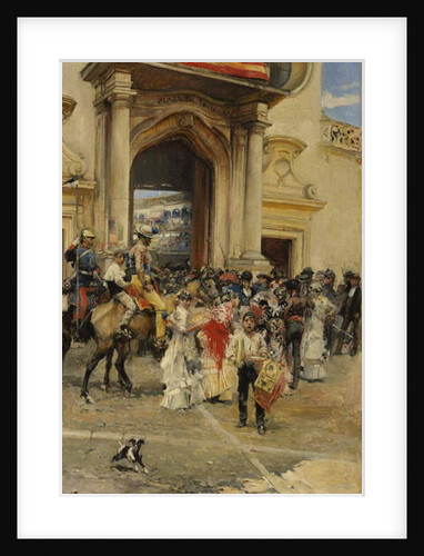 Outside the Bullring, c.1880 by José García Ramos