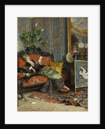 Young Woman Reading, 1875 by Lucius Rossi