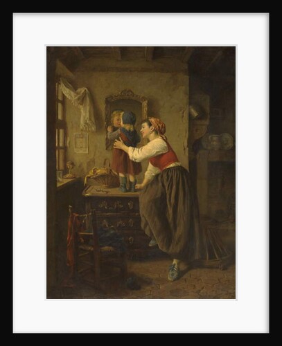 Woman and Child Before a Mirror, 1870s by Paul Seignac