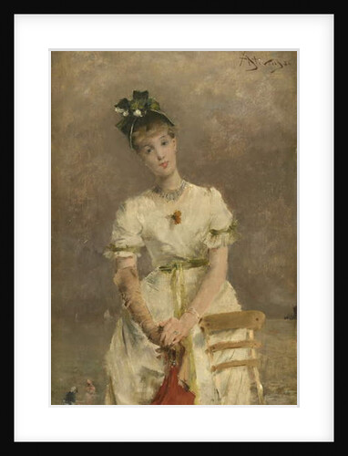 Young Woman by the Sea, 1886 by Alfred Emile Stevens