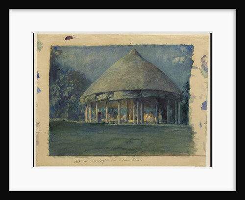 Hut in Moonlight, Iva, Savaii, October 1890, 1890 by John La Farge or Lafarge