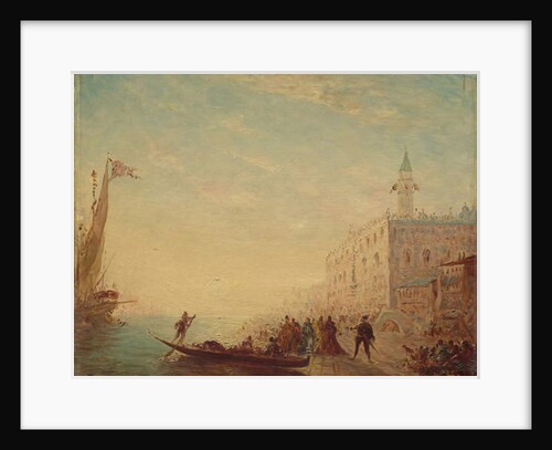 Riva degli Schiavoni, Sunset, 1880s by Felix Ziem