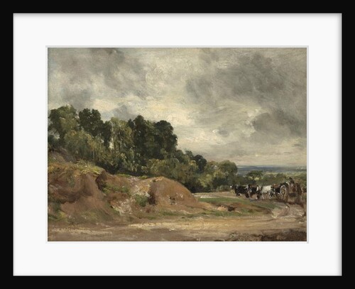 Sandbanks and a Cart and Horses on Hampstead Heath, c.1820-25 by John Constable