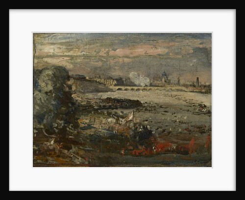 Sketch for 'The Opening of Waterloo Bridge Seen from Whitehall Stairs, June 18th 1817', c.1819 by John Constable