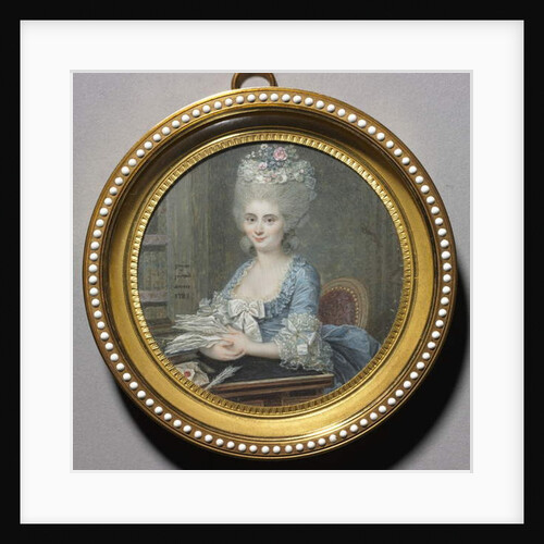 Portrait of a Woman in a Blue Dress, 1783 by Andre Pujos