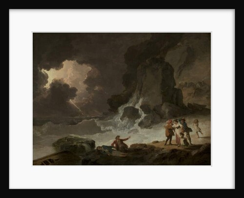 A Storm Behind the Isle of Wight, 1790s by Julius Caesar Ibbetson