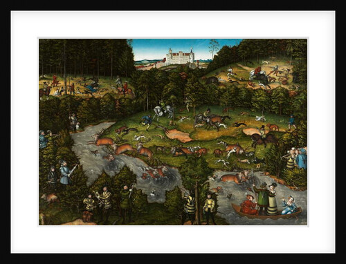 Hunting near Hartenfels Castle, 1540 by Lucas the Elder Cranach