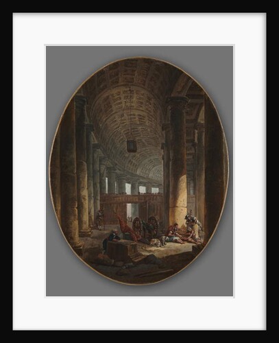 The Colonnade of St. Peter's, Rome, during the Conclave, c.1769 by Hubert Robert