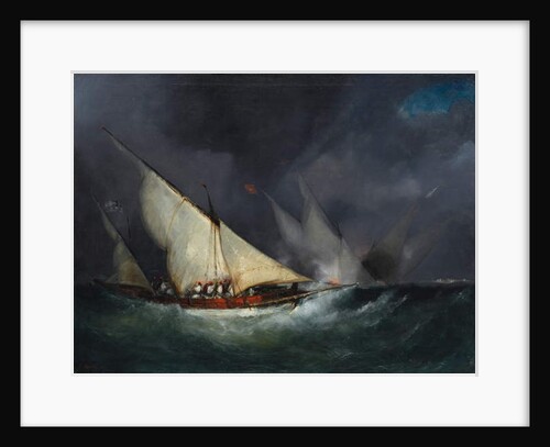 Greek Pirates Attacking a Turkish Vessel by French School