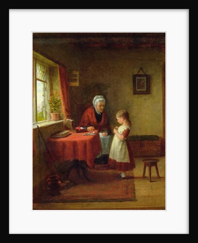 The First Sewing Lesson, 1889 by Frederick Daniel Hardy